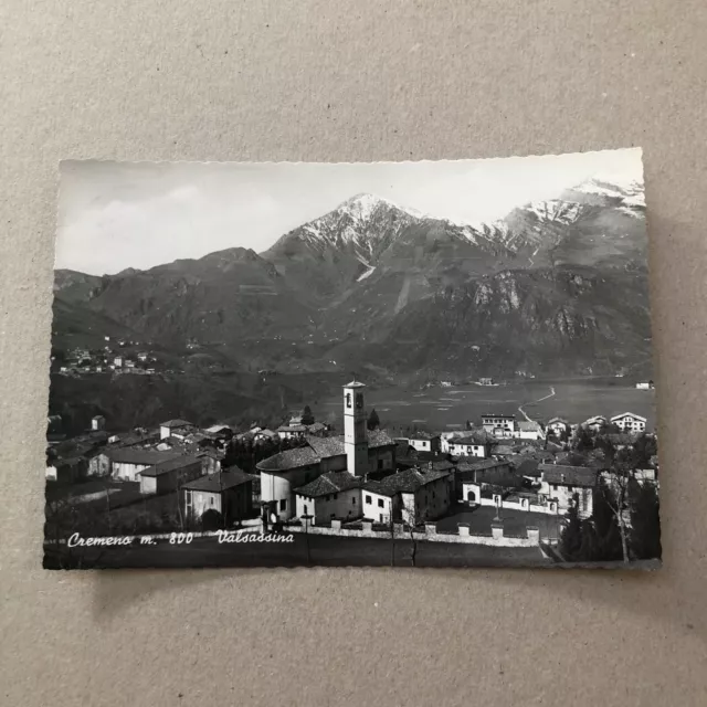 N) Cartolina formato grande Cremeno Lecco Valsassina 1954