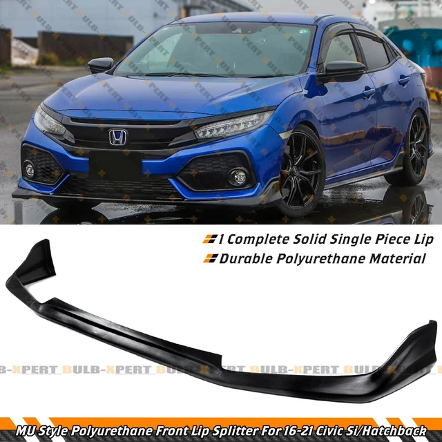thumbnail interactive-video image 1 of MagicDrift JDM Style Front Bumper Lip Spoiler For 2004-2005 Honda Civic Coupe Sedan – PU, Black, Unfinished 1 of 5