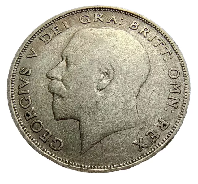 1922 King George V .500 Silver Half Crown British Coin