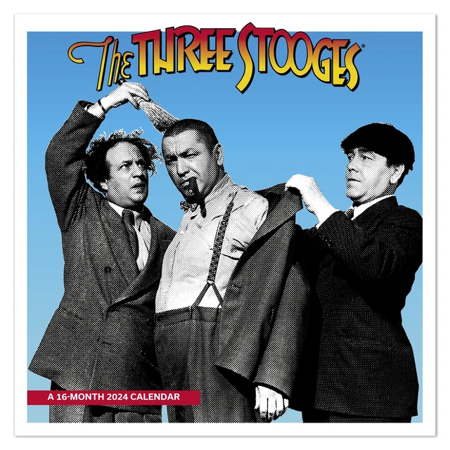 THE THREE STOOGES 2024 Monthly Wall Calendar 12 x 12 Wall Calendars
