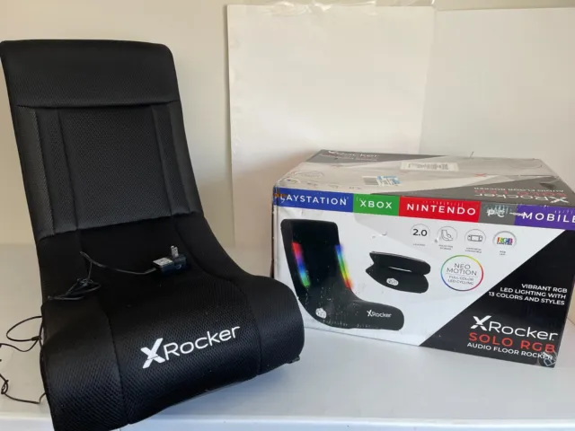X Rocker SOLO RGB AUDIO FLOOR ROCKER GAMING CHAIR (IN BOX NEVER OPENED)