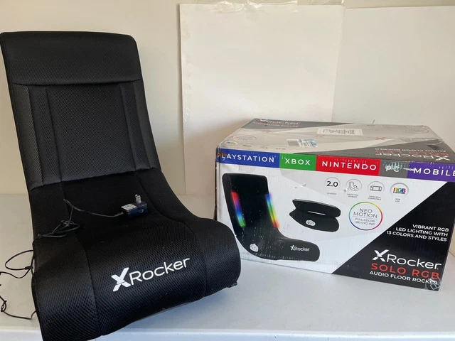 X Rocker SOLO RGB AUDIO FLOOR ROCKER GAMING CHAIR (IN BOX NEVER OPENED) X Rocker SOLO RGB AUDIO FLOOR ROCKER GAMING CHAIR (IN BOX NEVER OPENED)