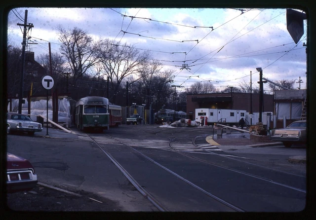 Trolley Slide - Boston MBTA #3070 PCC Streetcar 1979 Lake Street Car Yard 2
