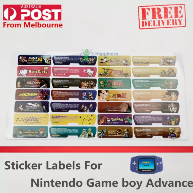 Colorful Sticker Labels For Nintendo Game boy Advance GBA Console