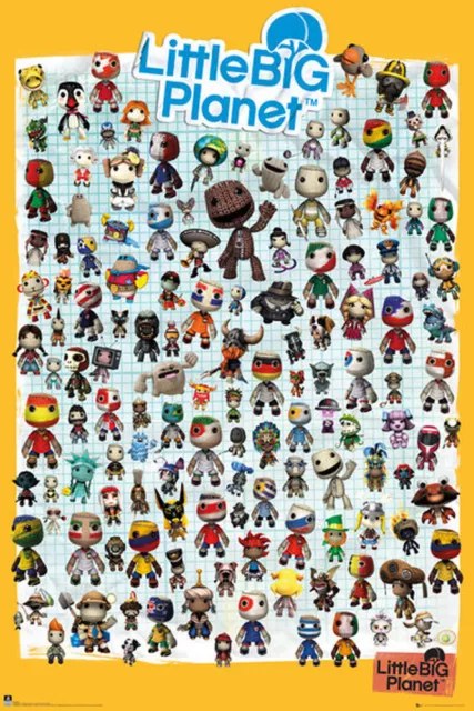 Little big planet - 3 - Characters - Game-Poster Plakat Druck - Größe 61x91,5 cm