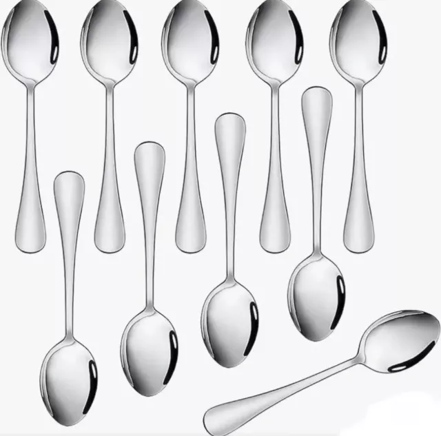 10 x Tea Spoon Cutlery Teaspoons Tea Spoons Stainless Steel Colour Silver