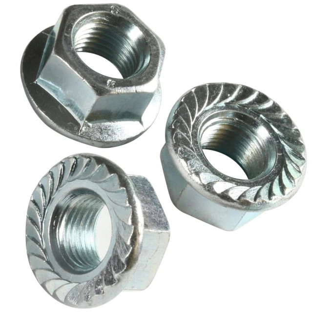 Flangiato Dadi Acciaio Inox Esagonale Dado Seghettato A2 M3 M4 M5 M6 M8 M10 M12