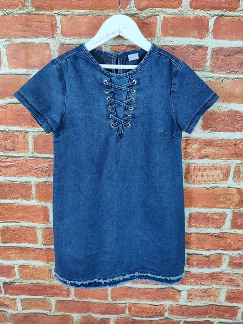 Pacchetto Ragazze Età 10-11 Anni Matalan Abito Maniche Corte Next Denim Floreale 146Cm 3