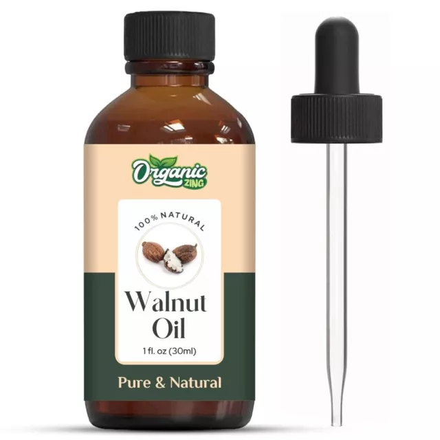 Organic Zing Walnut 100% Pure & Natural Carrier Oil - {30ml/1.01 Fl Oz}