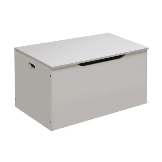 Badger Basket White Woodgrain Flat Bench Top Toy and Storage Box
