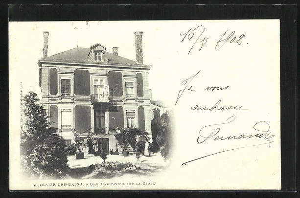 CPA Sermaize-les-Bains, Une Habitation sur la Saulx 1902