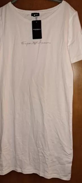 Emporio Armani abito in maglia, simil t-shirt lunga, nuovo con etichette