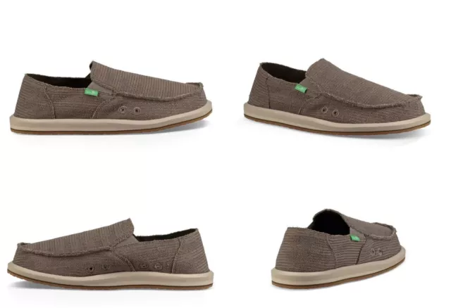 SANUK SIDEWALK SURFER Loafer Shoes Womens Size 8 Green Canvas Fabric Slip  On $19.99 - PicClick