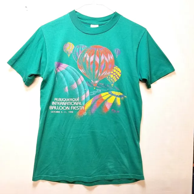 Albuquerque Hot Air Balloon T Shirt Vintage 90s 1992 Fiesta Made In USA Sz SMALL