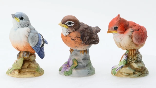 Andrea by Sadek BLUEBIRD, ROBIN, CARDINAL Porcelain Bird Figurines - Sticker