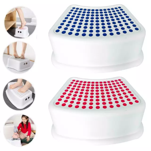 Kids Childrens Non Slip Dual Height Step Stool Toddlers Toilet Potty Training