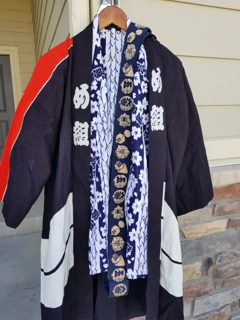 *RARE* Custom Cotton Cloth SUMO Japanese (Sadogatake Beya) HAORI KIMONO JACKET