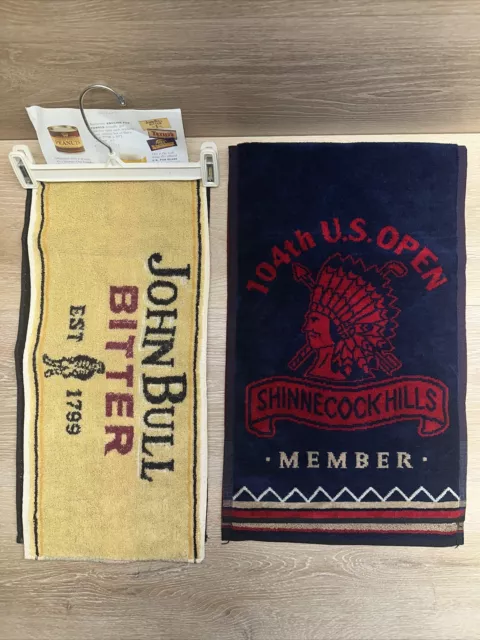 Bar Towels Mats UK John Bull Bitter Beer & 104th U.S. Open Shinnecock Hills Golf