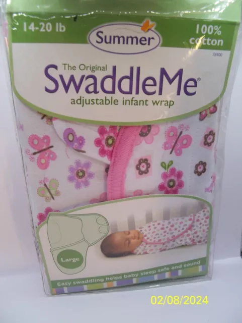 Original Swaddle Me Adjustable Infant Wrap Large 14-20 lb. PINK