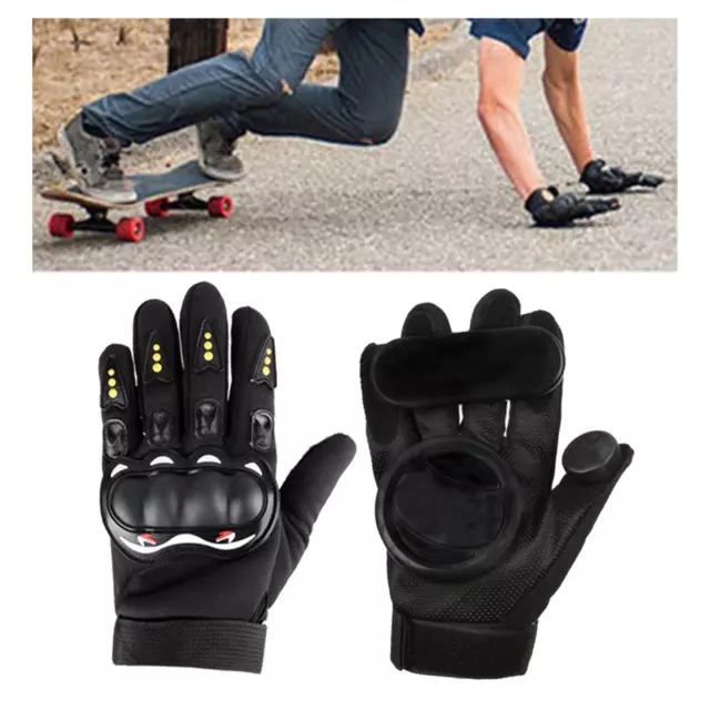 2Pcs Outdoor Sliding Plate Gloves Downhill Longboarding Skate Gloves Triple