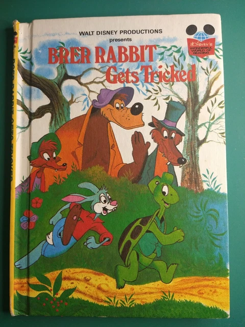 Disney's Wonderful World Of Reading Book - Brer Rabbit Gets Tricked 1981 Vintage