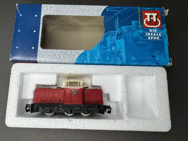 Spur TT kleine Diesellok V 23 011 rot, Tillig/OVP, prima aus Sammlung