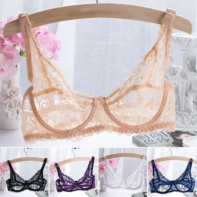 Lingerie Soutien-Gorge Transparent Balconnet Souple Brassière Souffle Vest