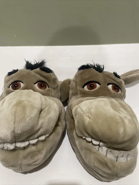 2004 Dreamworks Shrek Donkey Slippers Size 11-12 Decent Shape Movie Promo Y2K