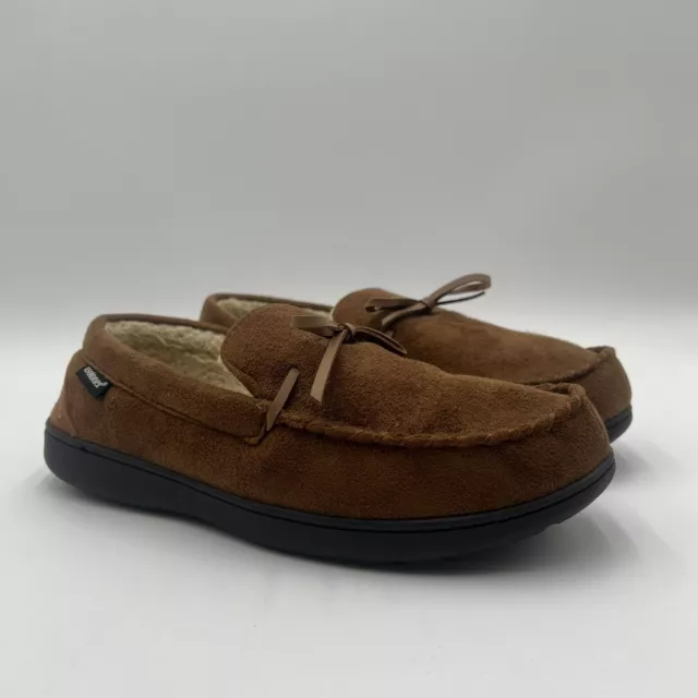 Isotoner Microsuede Moccasin Slippers Men’s Size 10-11 Brown