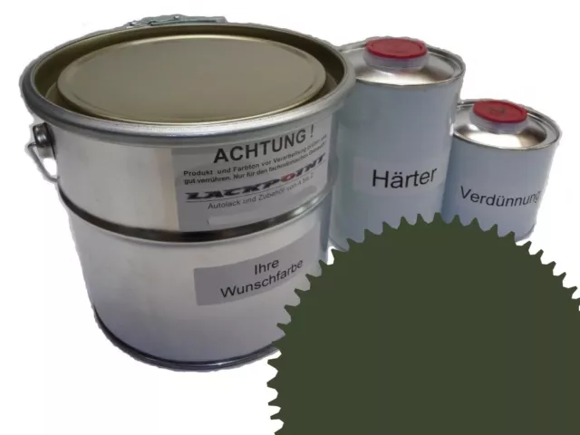 1 Liter Set 2K Automotive Paint Ral 6003 Olive Green Matte No Clear Lackpoint