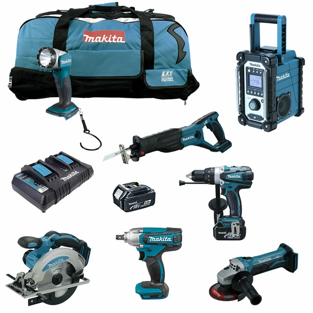 MAKITA LXT 18V 11tlg. Akku Werkzeug Set + DTW190 RMJ Schlagschrauber