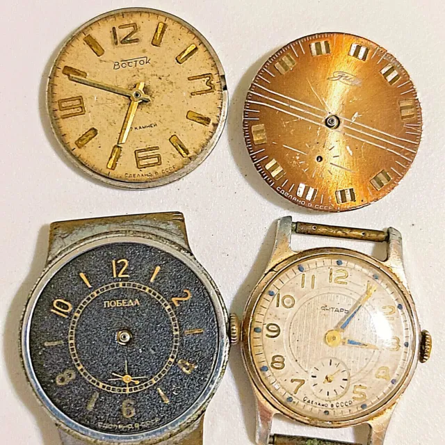 Orologio da polso Vintage Collezione URSS Zim Pobeda Luch Wostok Sovietico Raro