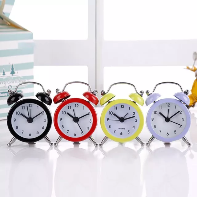 Reloj despertador duradero decoración del hogar mini oficina dormitorio sala de estar cuarzo