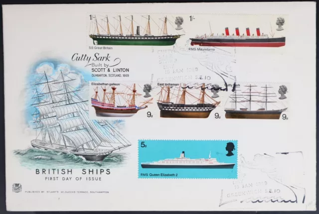 MayfairStamps Great Britain FDC 1969 British Ships Combo First Day Cover aah_951