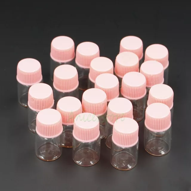 30pcs Wholesale 2ml  Mini Empty Clear Transparent Glass Bottle Storage Vials