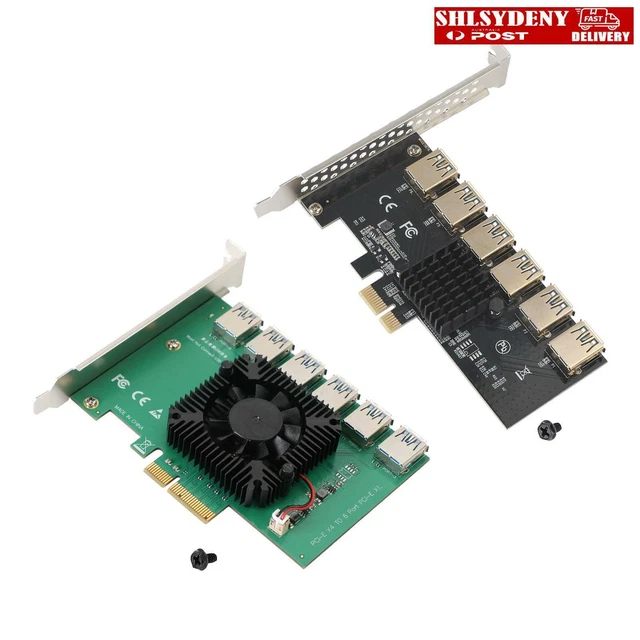 20Gb Riser Card Adapter PCIE 1 to 6 PCI Express X4 to 6 Port USB3.0 For Mining