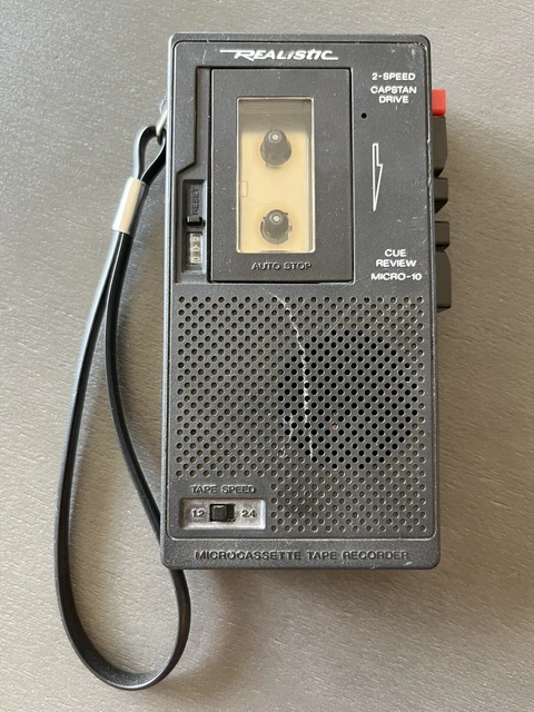 Vintage Realistic Micro-10 Micro-minisette Cassette Tape Recorder Model 14-1016A