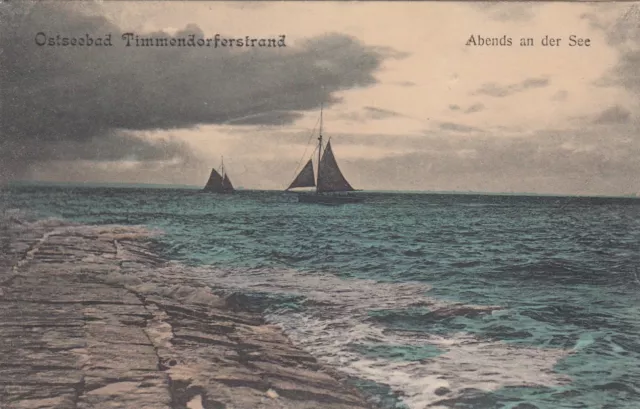 Timmendorfer Strand AK 1910 Abends an der See Schleswig-Holstein 1709054