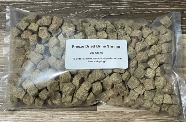 Freeze Dried Brine Shrimp Cubes Aquarium Fish Food 200 Grams