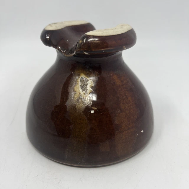 Vintage Rare Pinco 63 Tier Mushroom Porcelain Electrical Insulator Brown & Black 7