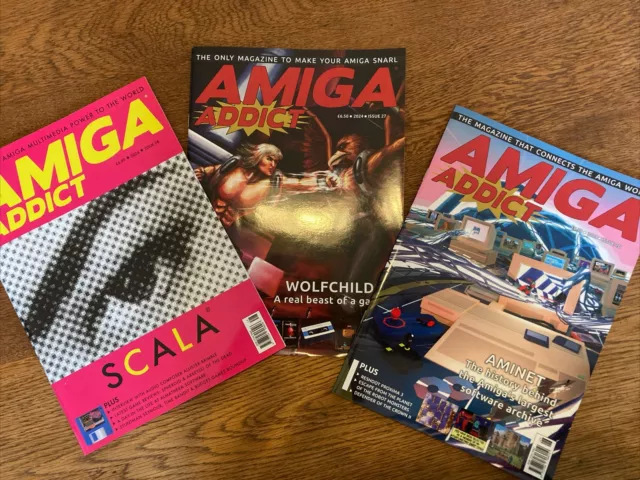 Amiga addict Magazine Issues 26, 27 And 28 (SCALA, Aminet And Wolf Child)