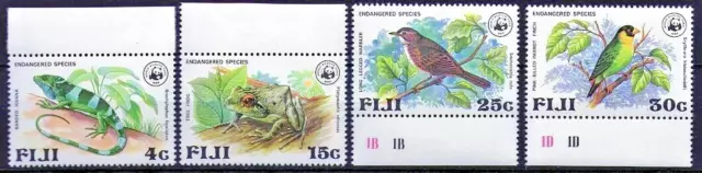 WWF Vorläufer 1979 Fidschi-Inseln Vögel-Leguan-Frosch Mi. Nr.387-90 **/MNH