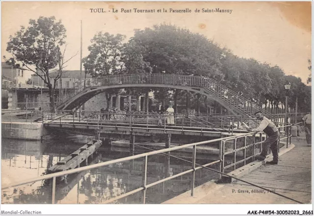 AAKP4-54-0356 - TOUL - le pont tournant et la passerelle de Saint-Mansuy