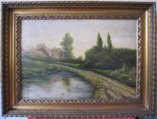hst huile sur toile paysage signé Ogé peinture tableau