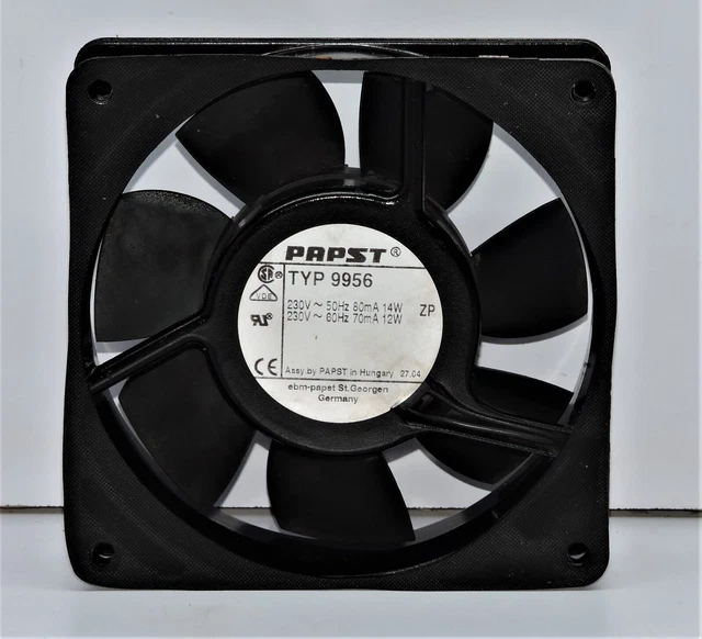 Ebm-papst 9956 Ventola Assiale 230VAC 50Hz 80mA 14W Silenzioso Raffreddamento