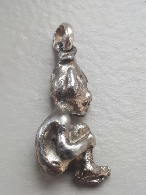 VINTAGE Solid 925 Silver Sterling Lucky Elf Irish Good Luck Charm Celtic Pendant