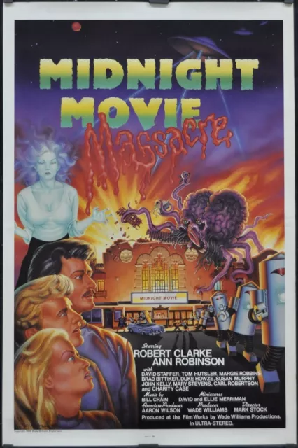 Blu Scuro Film Massacre 1988 Orig 27X41 Arrotolato Film Poster Robert Clarke