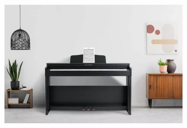 88 Tasten Digital E-Piano Klavier Keyboard 3-Pedale 40-Sounds USB Schwarz matt 2