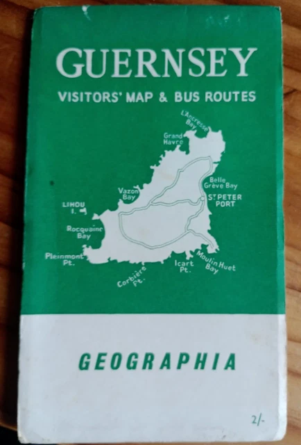 OLD GEOGRAPHIA TOURIST map of Guernsey £2.50 - PicClick UK