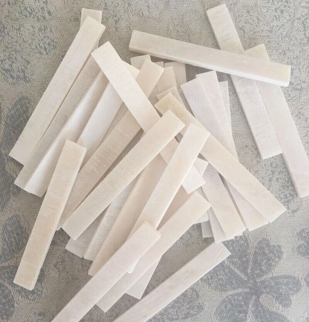 20x Buffalo Bone Flat Blank Slice 85x10x3.5mm